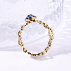 Devil's Eye Heart Summer Beach Stainless Steel Ring