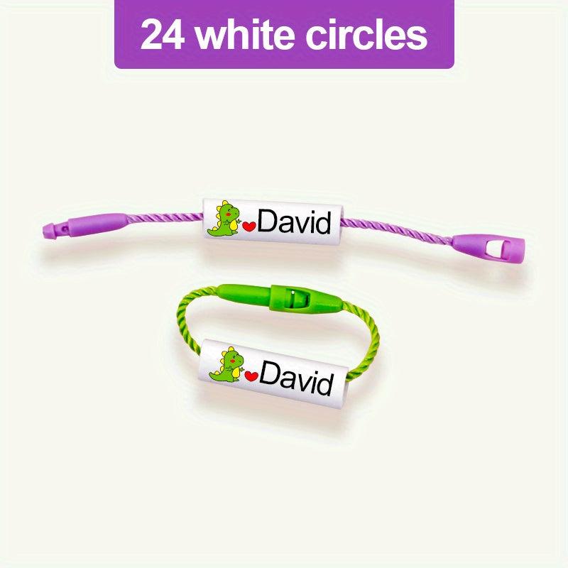 Customized Name Ring Waterproof Baby Shoe Bag Name Sticker Shoe Ring Buckle
