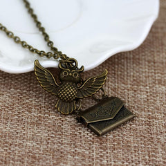 Quirky Owl Envelope Necklace for Whimsical Style