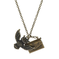 Quirky Owl Envelope Necklace for Whimsical Style