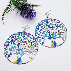 Bohemian Ethnic Leaf Metal Piece Earrings