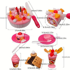 Funny Fruit Simulation Birthday Cake Cutting Model Toy