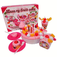 Funny Fruit Simulation Birthday Cake Cutting Model Toy