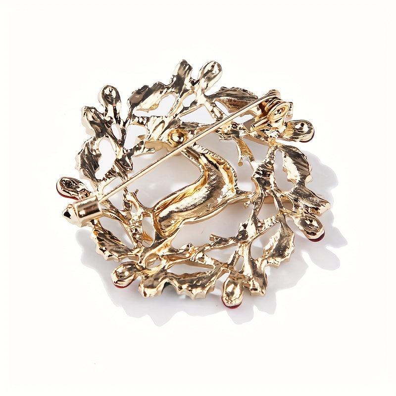 Christmas Elk Brooch Corsage Cartoon Sweet Xmas Gift