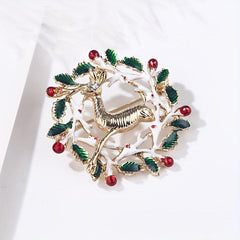 Christmas Elk Brooch Corsage Cartoon Sweet Xmas Gift
