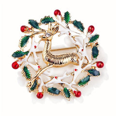 Christmas Elk Brooch Corsage Cartoon Sweet Xmas Gift