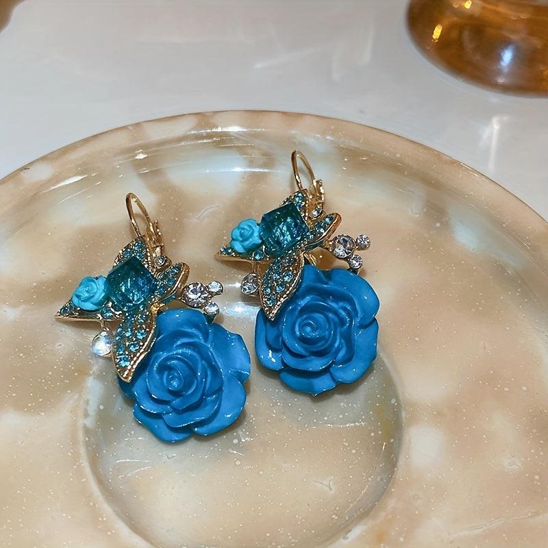 Flower Love Stud Earrings Temperament Jewelry