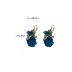 Flower Love Stud Earrings Temperament Jewelry