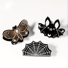 Funny Pumpkin Bat Ponytail Clip Halloween Hair Accessory