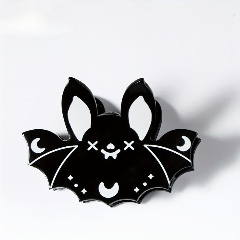 Funny Pumpkin Bat Ponytail Clip Halloween Hair Accessory