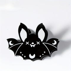 Funny Pumpkin Bat Ponytail Clip Halloween Hair Accessory