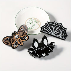 Funny Pumpkin Bat Ponytail Clip Halloween Hair Accessory
