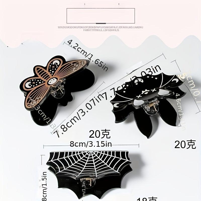 Funny Pumpkin Bat Ponytail Clip Halloween Hair Accessory