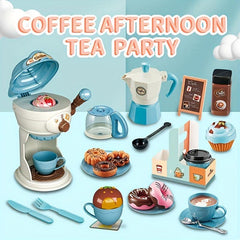 Pretend Play House Afternoon Tea Set Toy Kids Coffee Maker Toy Kitchen Game