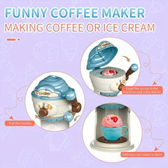 Pretend Play House Afternoon Tea Set Toy Kids Coffee Maker Toy Kitchen Game