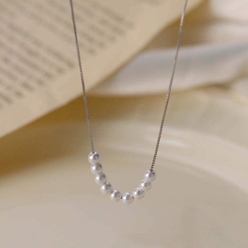 Faux Pearl Necklace Clavicle Chain Jewelry