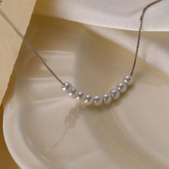 Faux Pearl Necklace Clavicle Chain Jewelry