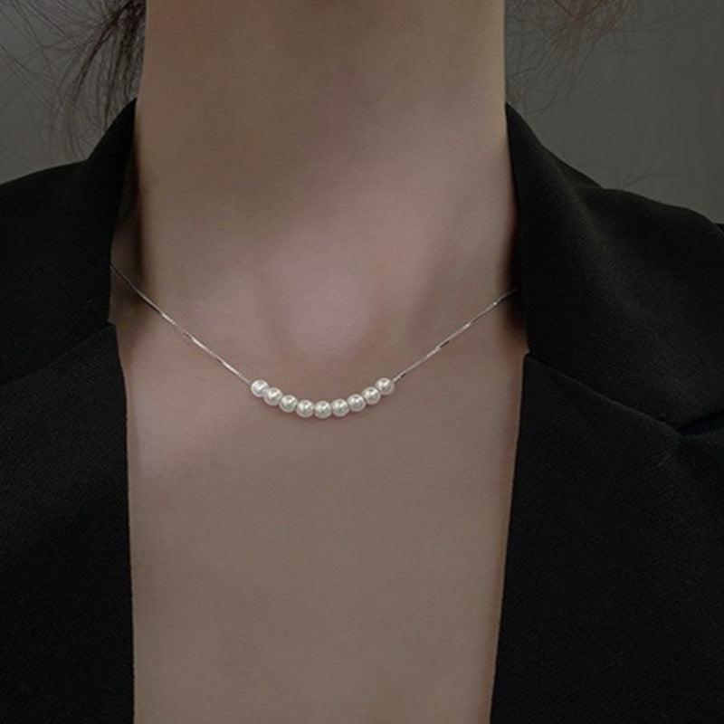 Faux Pearl Necklace Clavicle Chain Jewelry