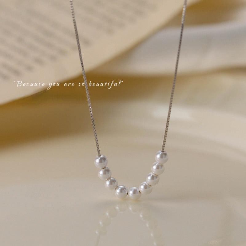 Faux Pearl Necklace Clavicle Chain Jewelry