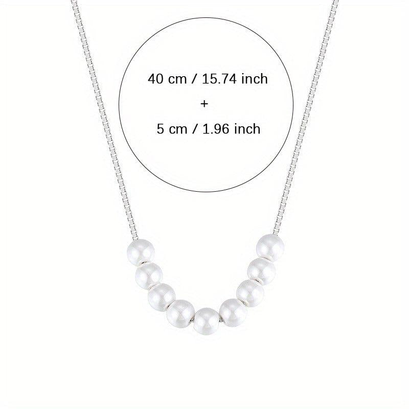 Faux Pearl Necklace Clavicle Chain Jewelry
