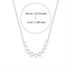 Faux Pearl Necklace Clavicle Chain Jewelry