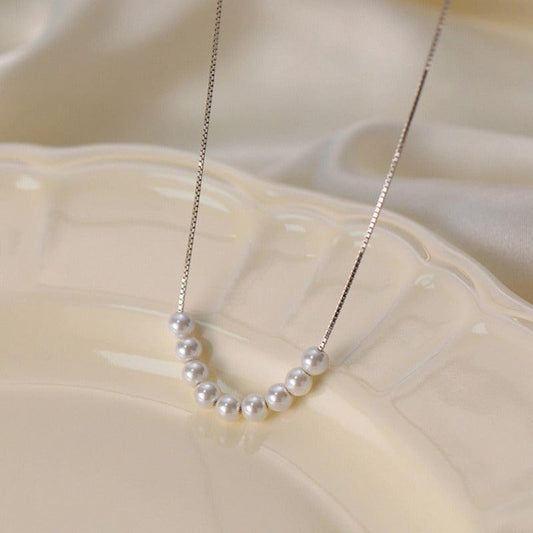Faux Pearl Necklace Clavicle Chain Jewelry