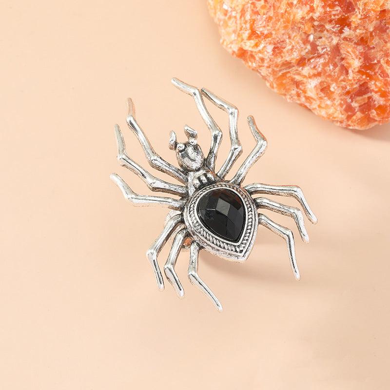 Retro Punk Hip hop Dark Wind Alloy Spider Ring Halloween Party