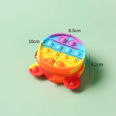 Kids' Silicone Coin Purse, Stress Relief Toy Storage Bag