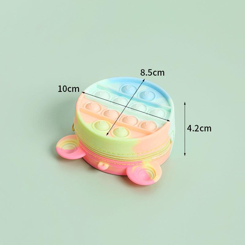 Kids' Silicone Coin Purse, Stress Relief Toy Storage Bag