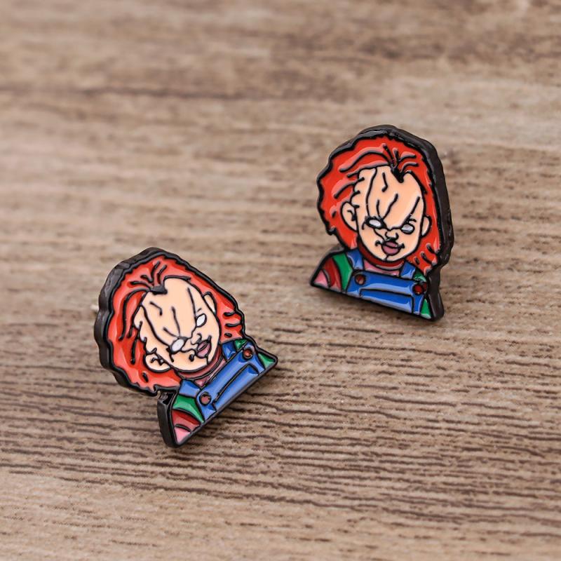 Halloween Horror Movie Earrings Stainless Steel Stud Earrings For Woman Girls