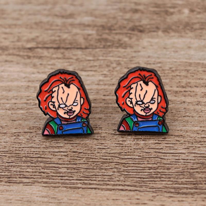 Halloween Horror Movie Earrings Stainless Steel Stud Earrings For Woman Girls