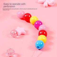 Children's DIY Jewelry Set for Girls, Creative Bracelet Necklace Ring Making Kit