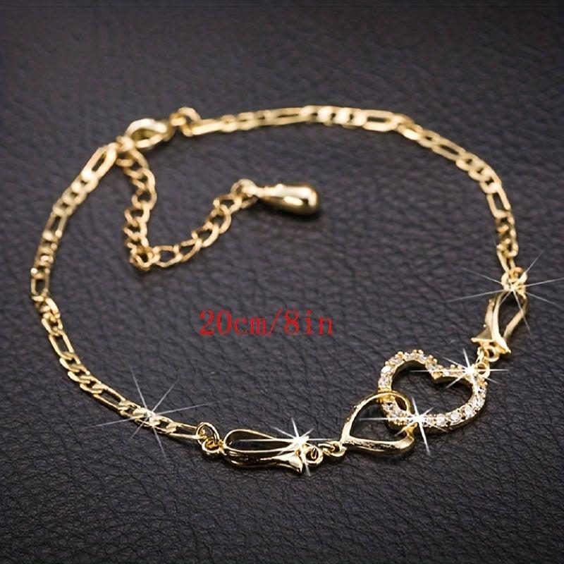 Retro Heart Bracelet Sweet Heart Party Jewelry