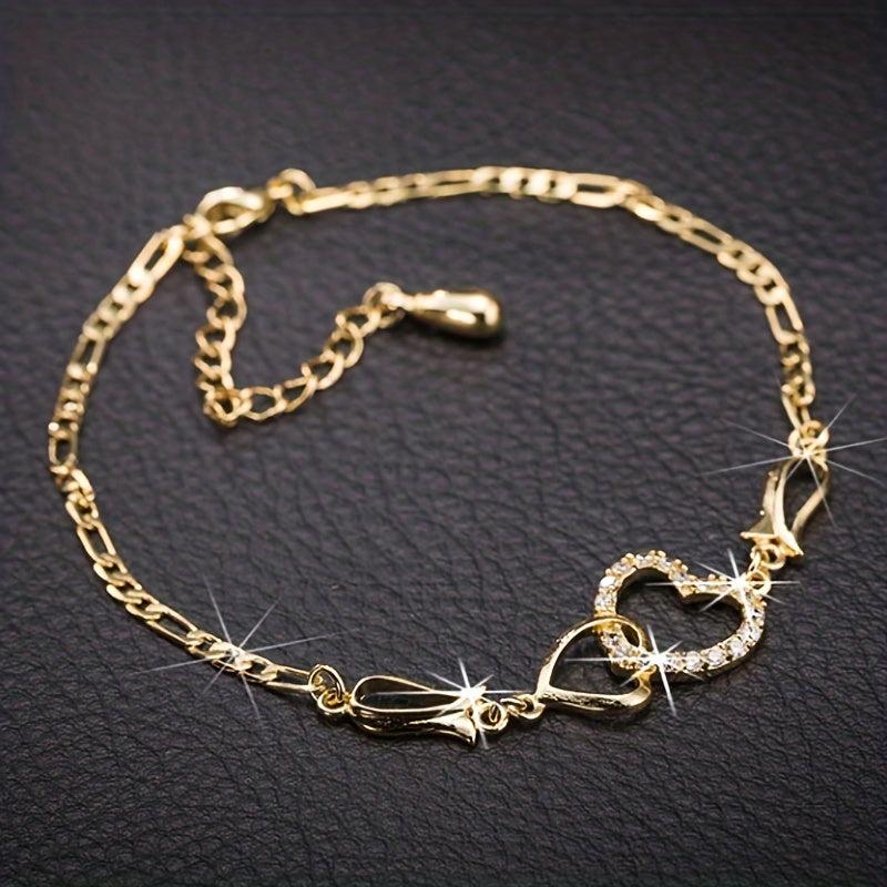 Retro Heart Bracelet Sweet Heart Party Jewelry