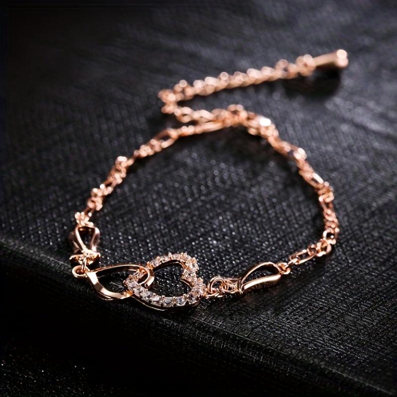 Retro Heart Bracelet Sweet Heart Party Jewelry