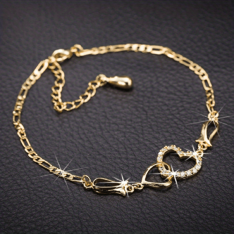 Retro Heart Bracelet Sweet Heart Party Jewelry