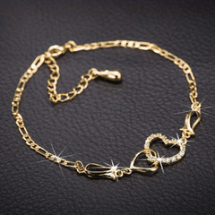 Retro Heart Bracelet Sweet Heart Party Jewelry