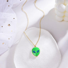 Alien Pendant Necklace Ghost Face Mask Necklace Halloween Sweet Style