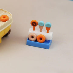 Home Simulation Mini Dessert Car Lollipop Donut Trafficking Car Model Ornament