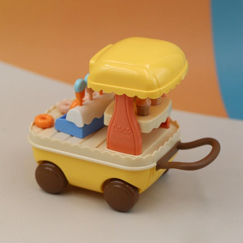 Home Simulation Mini Dessert Car Lollipop Donut Trafficking Car Model Ornament