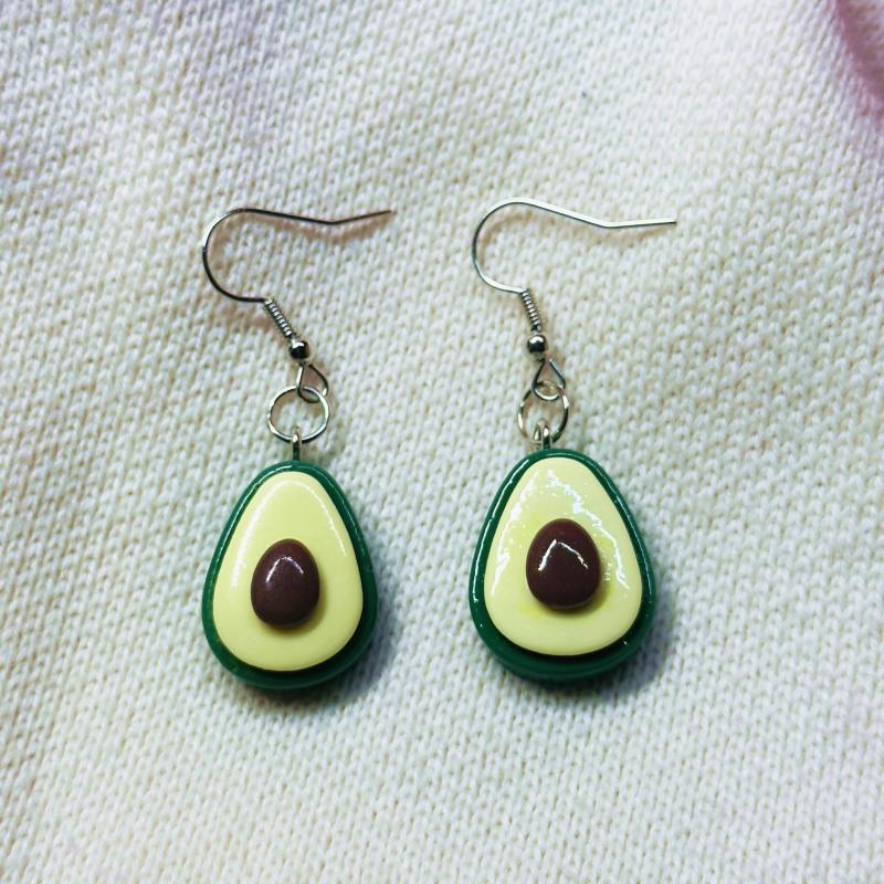 Fruit Motif Carro Avocado Dangle Earrings For Women