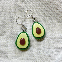 Fruit Motif Carro Avocado Dangle Earrings For Women