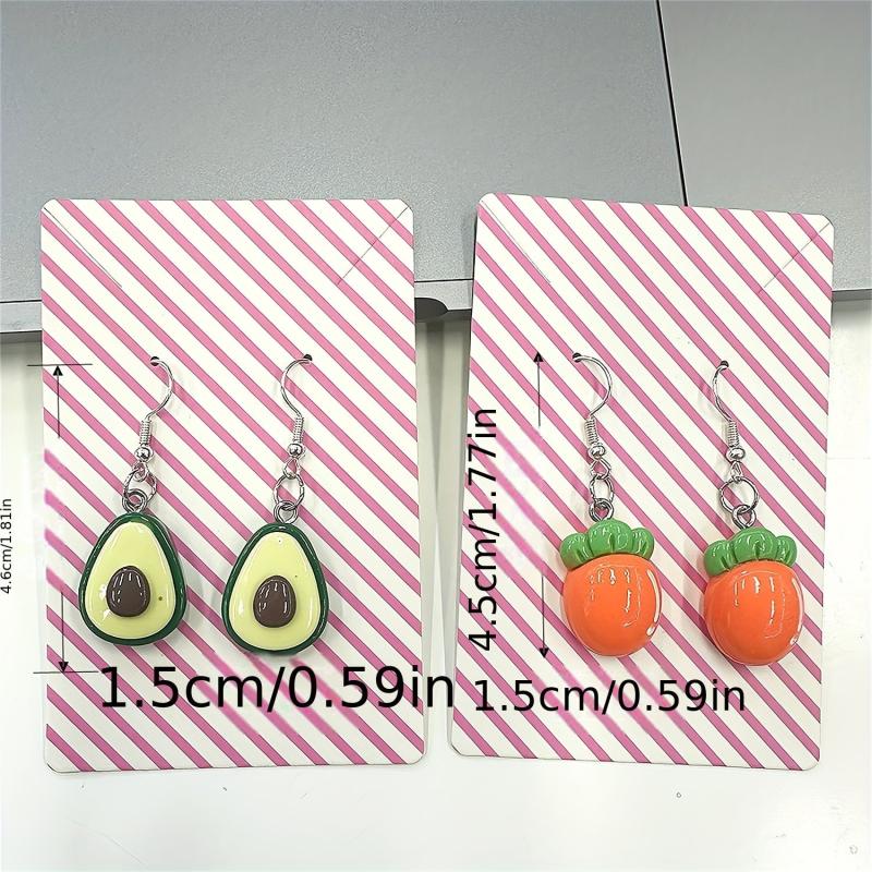 Fruit Motif Carro Avocado Dangle Earrings For Women