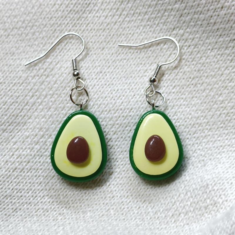 Fruit Motif Carro Avocado Dangle Earrings For Women