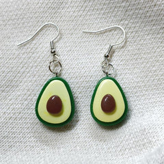 Fruit Motif Carro Avocado Dangle Earrings For Women