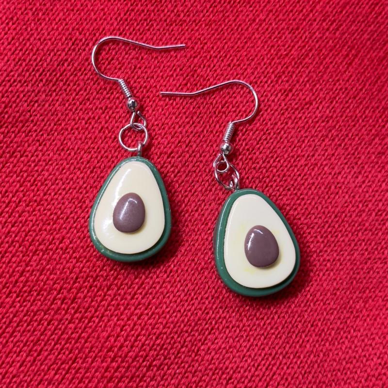 Fruit Motif Carro Avocado Dangle Earrings For Women