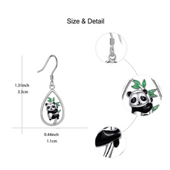 Panda Water Drop Earrings for Women Girls Birthday