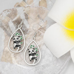 Panda Water Drop Earrings for Women Girls Birthday