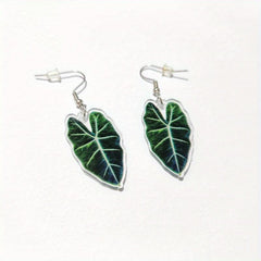 Tropical Paradise Acrylic Turtle Leaf Dangle Earrings for Women