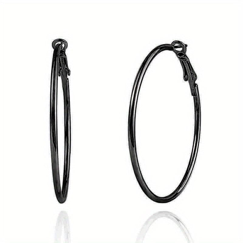 Harajuku Style Big Circle Earrings DJ Nightclub Ear Clip